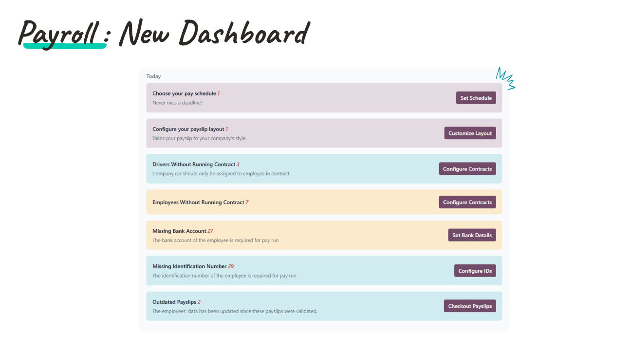 Odoo 20 Bordro Dashboard